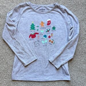 Festive Christmas Girls Long Sleeve Tee